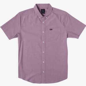 RVCA Men’s Thatll Do Stretch Button Down Shirt Modern Fit‎ Size XL Oxford